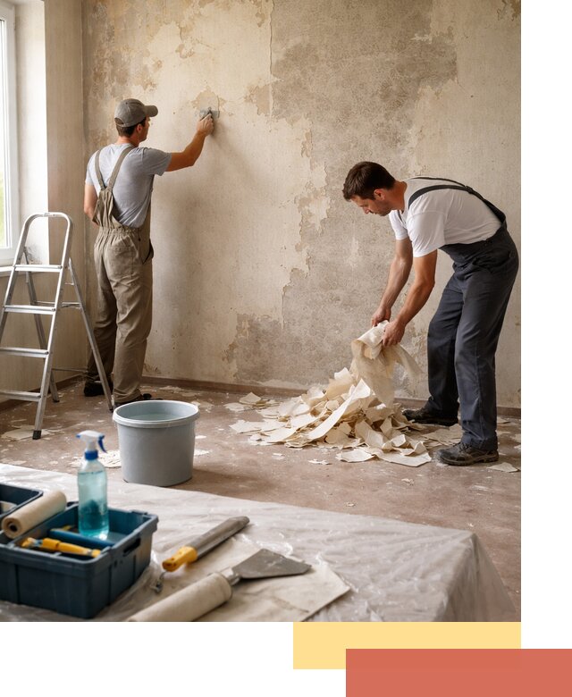 Снятие старых обоев в Перми быстро и качественно