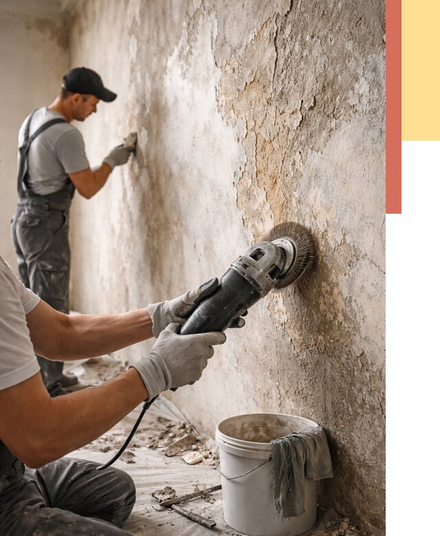 Снятие и удаление краски со стен в Перми от 2249 руб. — ОТДЕЛОЧНИК-Прм