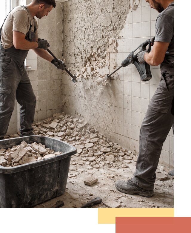 Демонтаж плитки со стен в Перми быстро и аккуратно