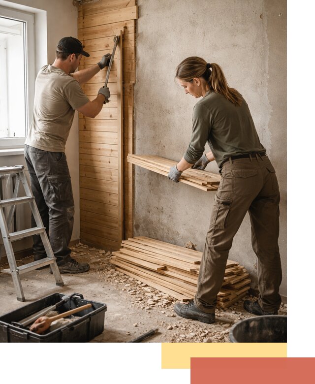 Демонтаж вагонки со стен в Перми — профессиональный демонтаж