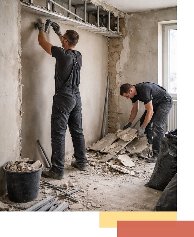 Демонтаж короба из гипсокартона в Перми быстро и аккуратно