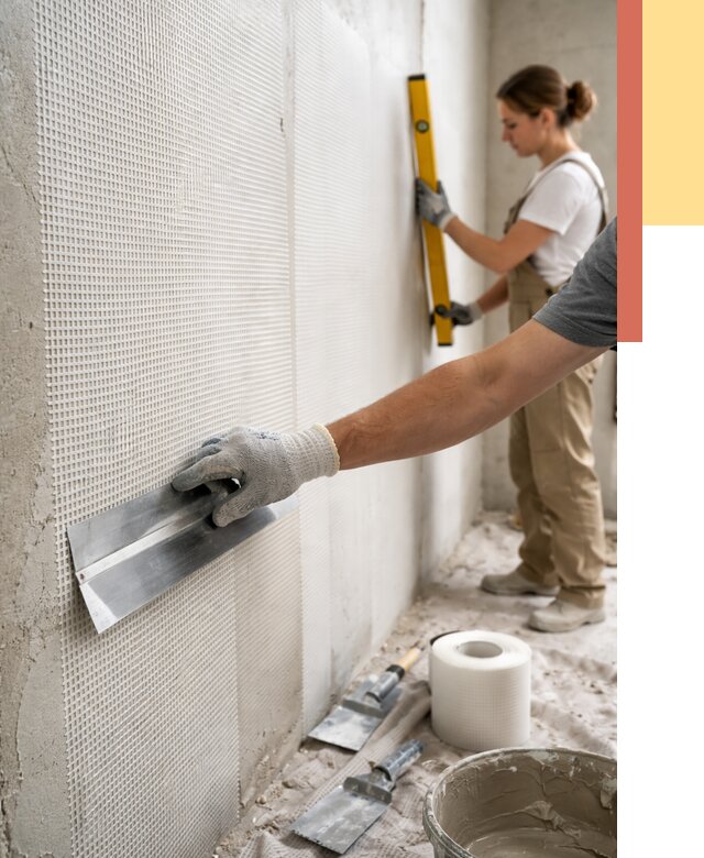 Армирование стен стеклосеткой в Перми от 3428 руб. под ключ | ОТДЕЛОЧНИК-Прм