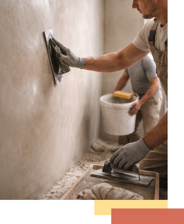 Нанесение марокканской штукатурки таделакт в Перми