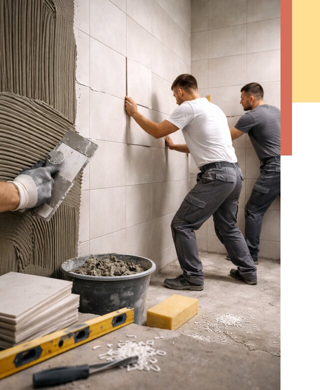 Укладка плитки на стены в Перми от 910 руб. — качественно и недорого | ОТДЕЛОЧНИК-Прм