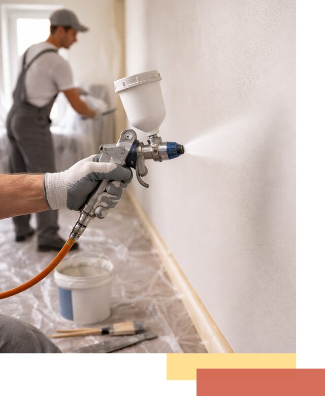 Покраска стен краскопультом в Перми быстро и качественно