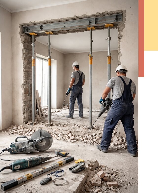 Прорезка проема в стене в Перми от 4820 руб. — быстро и недорого | ОТДЕЛОЧНИК-Прм