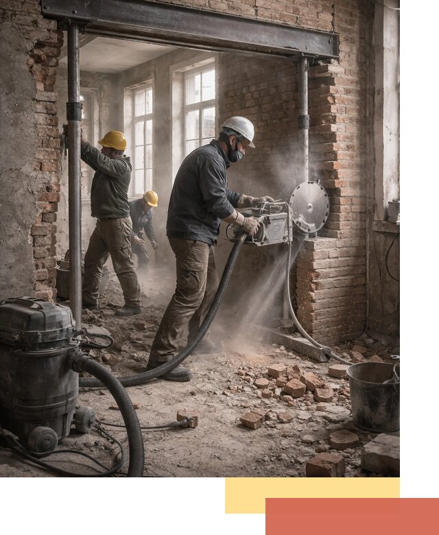 Прорезка проема в стене под дверной или оконный проем в Перми