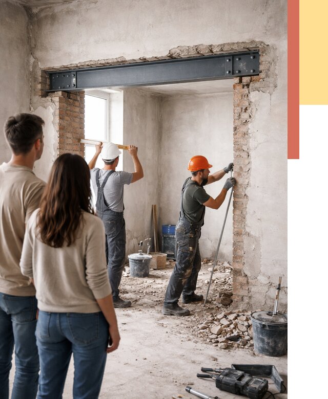 Усиление проема в стене в Перми от 10175 руб. — усиление дверного проема металлоконструкцией | ОТДЕЛОЧНИК-Прм