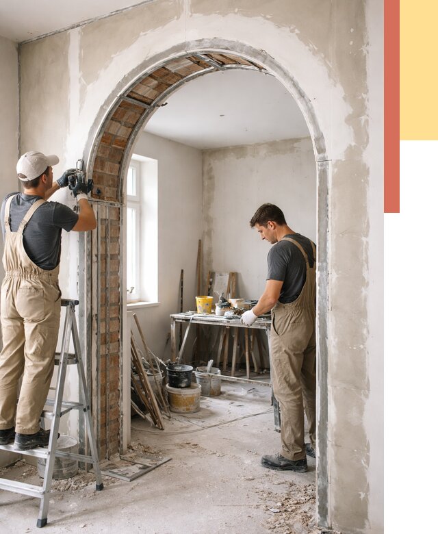 Устройство арочного проема в Перми от 10175 руб. под ключ — быстро и недорого | ОТДЕЛОЧНИК-Прм