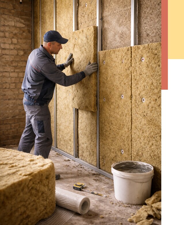 Утепление стен минватой в Перми от 1446 руб./м2 — недорого и быстро | ОТДЕЛОЧНИК-Прм