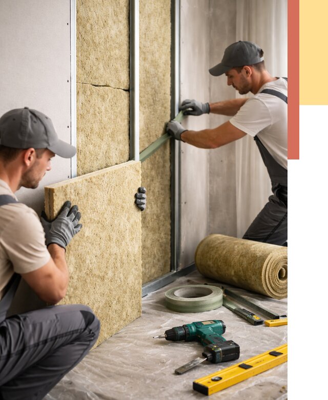 Шумоизоляция стен в Перми под ключ от 1982 руб. | ОТДЕЛОЧНИК-Прм