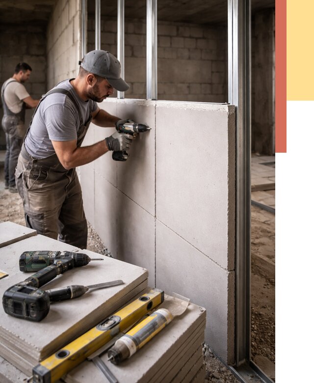 Кладка влагостойких перегородок ПГП в Перми от 1285 руб. под ключ | ОТДЕЛОЧНИК-Прм