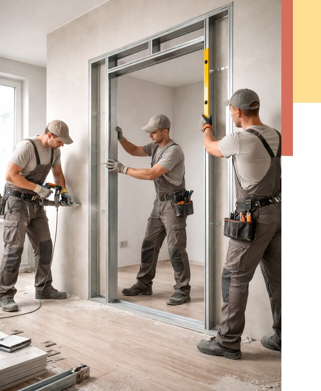 Устройство дверного проема в перегородке в Перми от 4820 руб. под ключ | ОТДЕЛОЧНИК-Прм