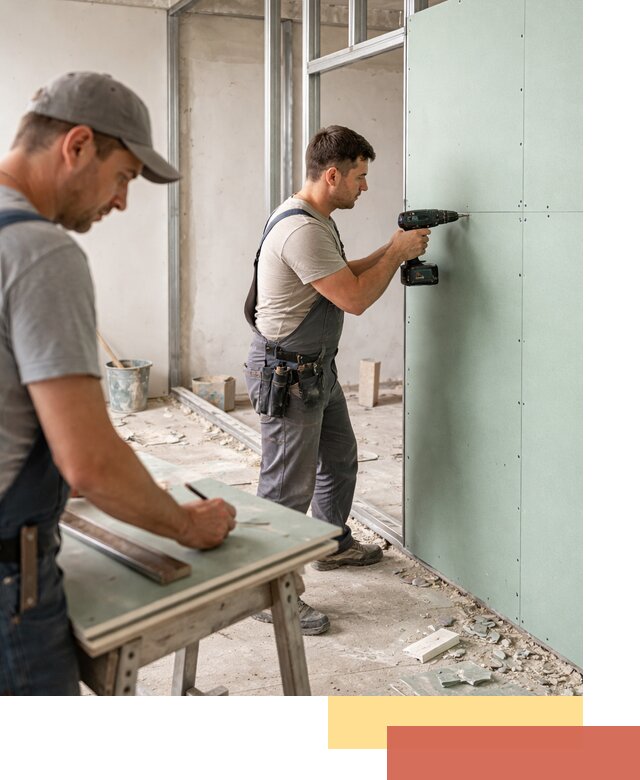 Перегородки из влагостойкого гипсокартона под ключ в Перми