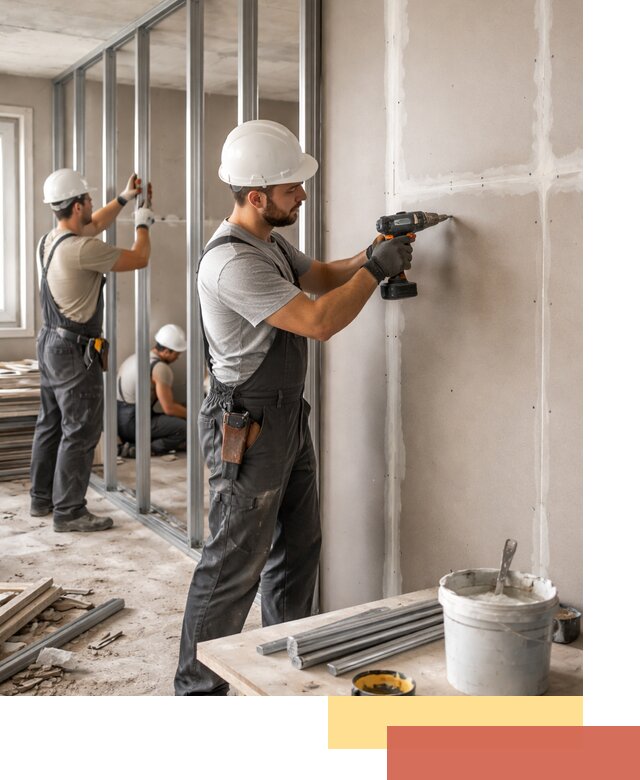 Перегородки из огнестойкого гипсокартона в Перми под ключ