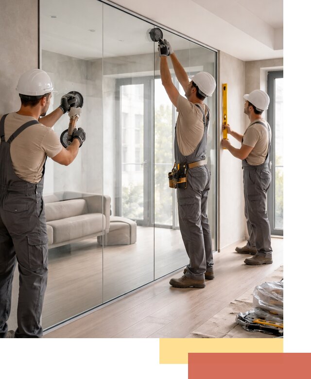 Перегородки из закаленного стекла в Перми для офисов и квартир