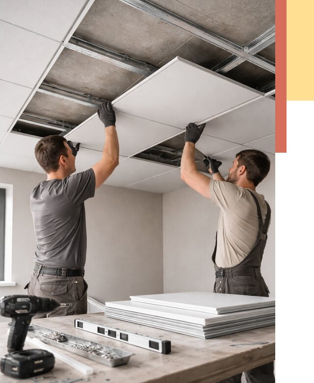 Монтаж кассетного потолка в Перми от 4820 руб/м2 — установка и сборка | ОТДЕЛОЧНИК-Прм