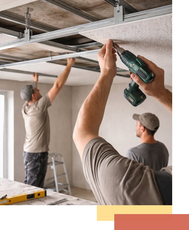 Монтаж акустического потолка в Перми под ключ