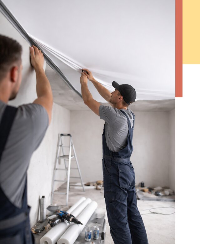 Монтаж матового натяжного потолка в Перми от 4820 руб./м² — быстро и недорого | ОТДЕЛОЧНИК-Прм