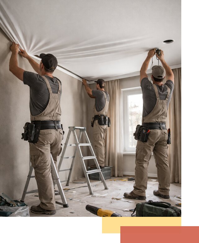 Монтаж матового натяжного потолка в Перми качественно и быстро