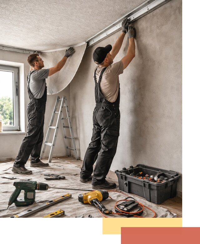 Монтаж фактурного натяжного потолка в Перми качественно и быстро