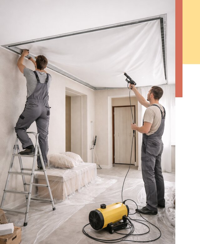 Монтаж натяжного потолка в прихожей в Перми от 2838 руб. под ключ | ОТДЕЛОЧНИК-Прм