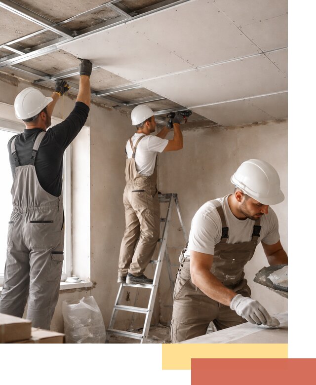 Одноуровневый потолок из гипсокартона в Перми — монтаж и отделка