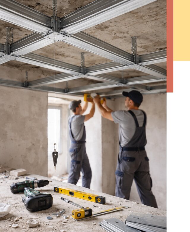 Монтаж каркаса потолка из профиля в Перми от 4820 руб. — услуги ОТДЕЛОЧНИК-Прм