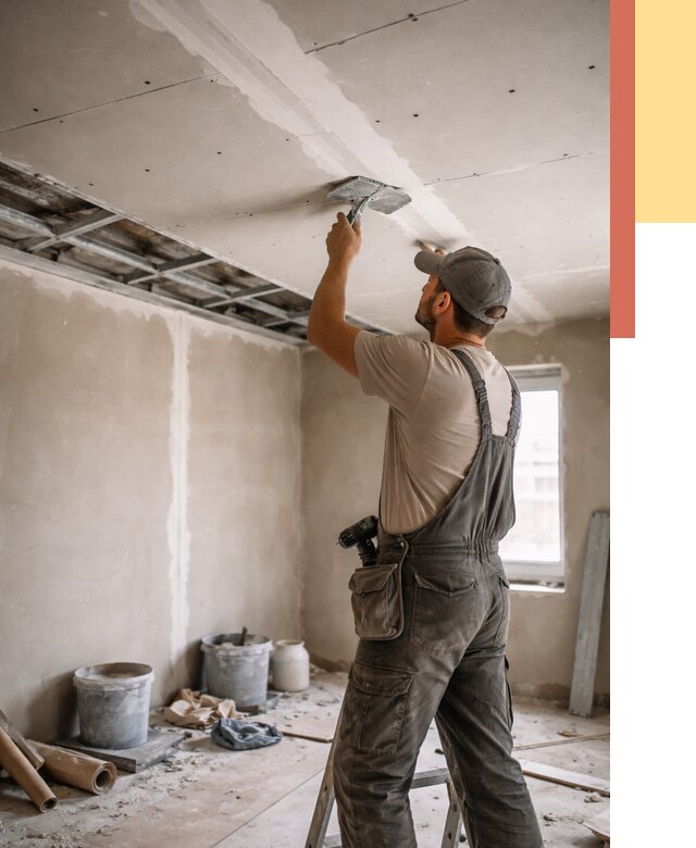 Ремонт потолка из гипсокартона в Перми от 696 руб./м² — быстро и недорого | ОТДЕЛОЧНИК-Прм