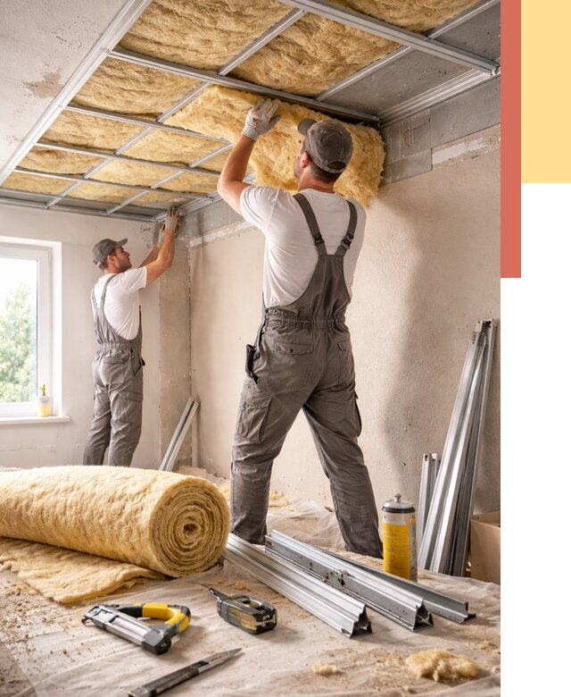 Утепление потолка в Перми от 7712 руб/м2 — недорого, быстро, под ключ | ОТДЕЛОЧНИК-Прм